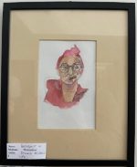 A painting of a person in a frame Description automatically generated